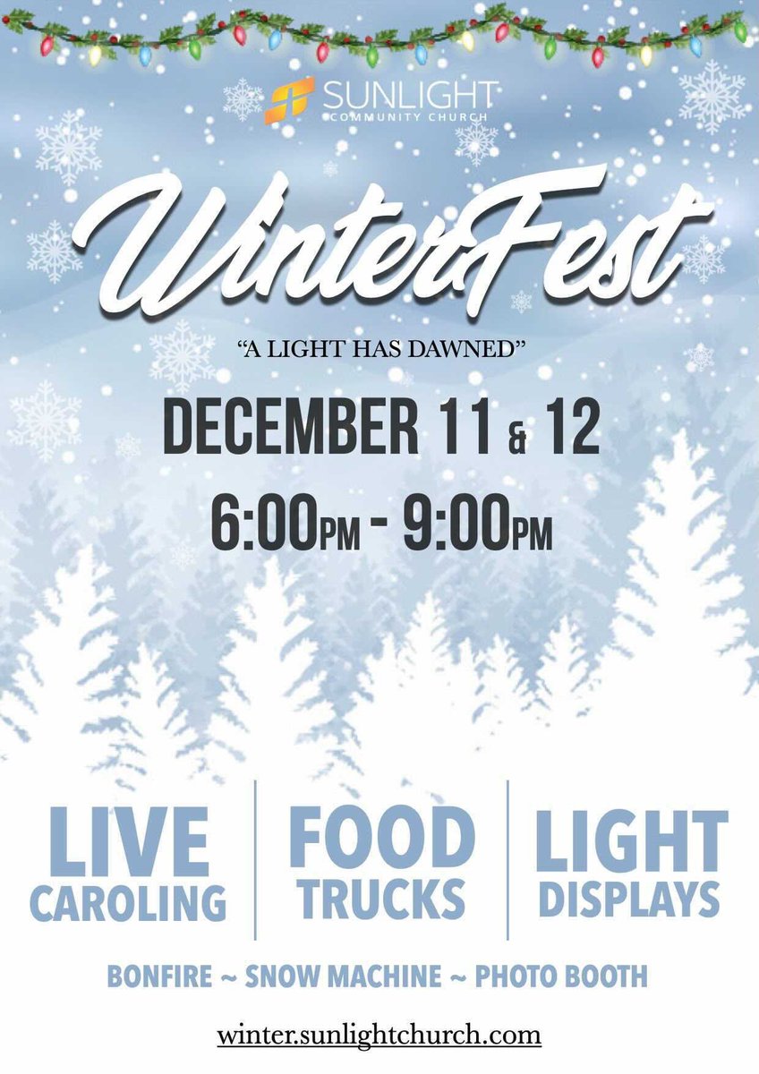 TheAdamSculnick's tweet photo. ๐จ โ๏ธ DONโT MISS THIS ๐จ โ๏ธ
Sunlight Community Church is hosting the premiere winter event in St Lucie County and itโs going to be amazing!!!
#portsaintlucie #xmas2020 #sofloevents #sunlightchurch @sunlightchurch https://t.co/1ZB63RfM4Y