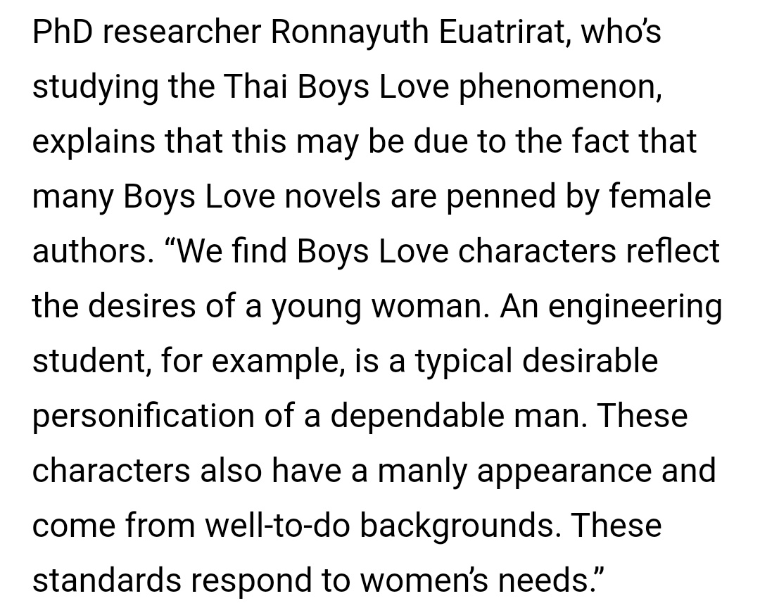 Seeing boys love from another perspectives.Full article:  https://www.timeout.com/bangkok/lgbtq/thai-boys-love-culture