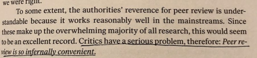 10/ Like so many other perverse-incentive-filled platforms, the only way we're going to get past peer review is if we figure out something that is not just better, but *more convenient.*This will be hard.