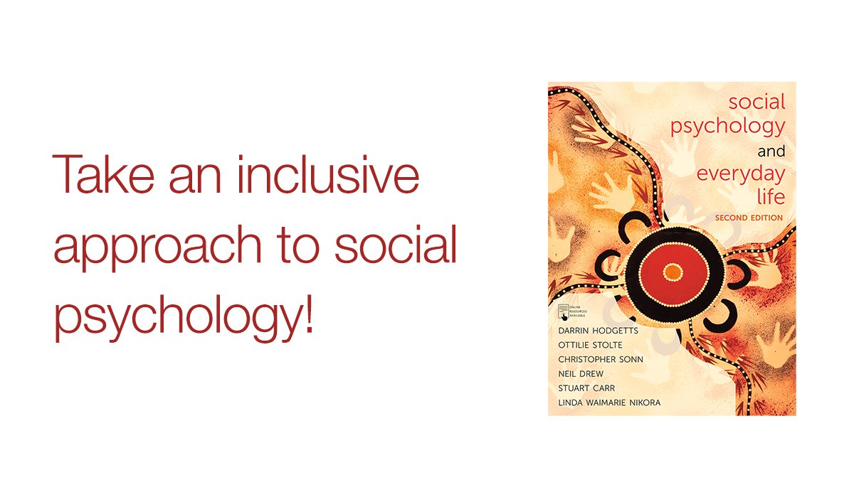 The second edition of Social Psychology and Everyday Life by <a href="/SonnChristopher/">Christopher Sonn</a>, <a href="/nga_pae/">Prof Linda Waimarie Nikora</a> and others engages students in a debate about how the world could be macmillanihe.com/page/detail/?k… #SocialPsychology #CommunityPsychology