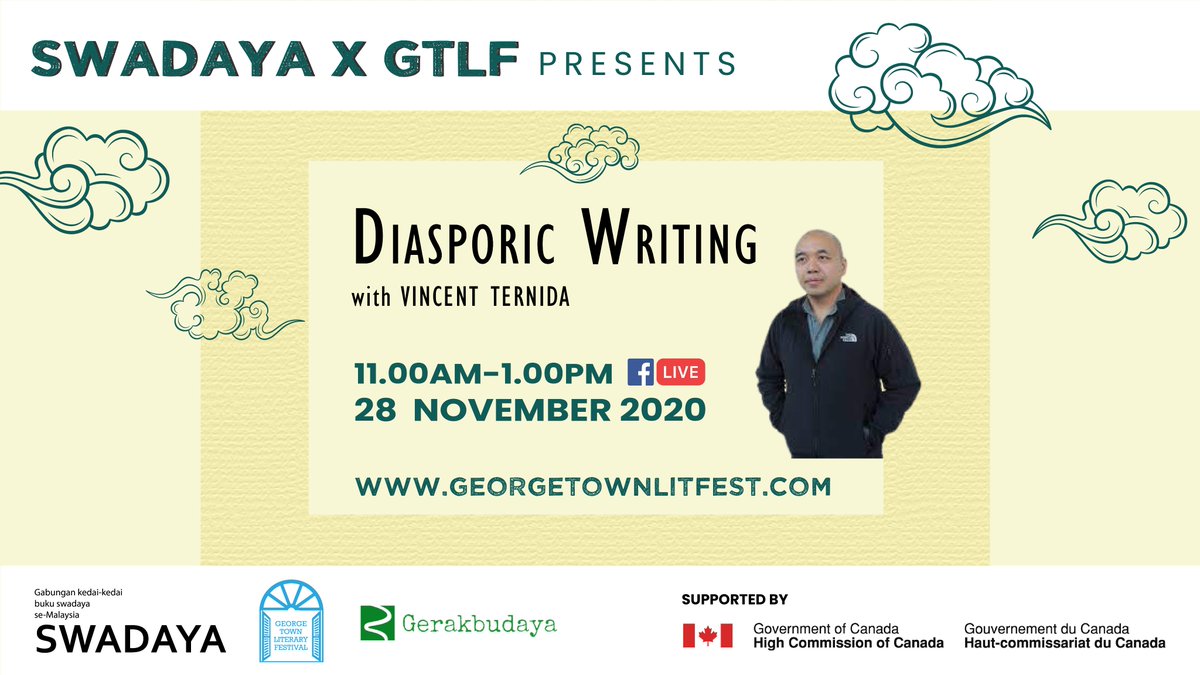 CanadaMalaysia's tweet photo. (1/2) This year the @georgetownlit is going digital from November 26 to 29!

The Canadian High Commission is pleased to be supporting #GTLF2020 https://t.co/HBqWrBNMAE