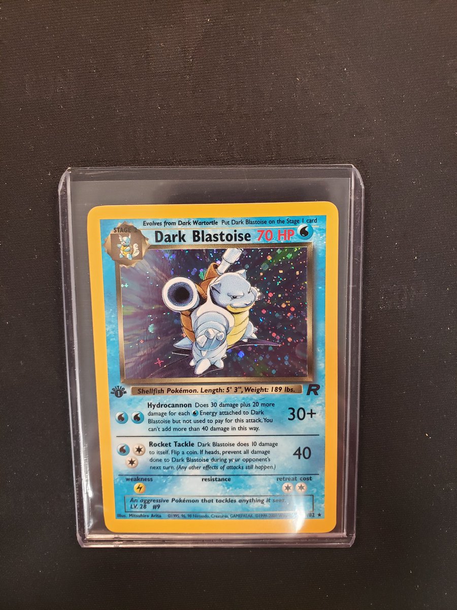 SCCTradingCards's tweet photo. Amazing #DarkBlastoise 1st Edition pulled in our #SteelCityBreakRoom! #PokemonCards #TylerPullsFire https://t.co/1EWR2E57Xc