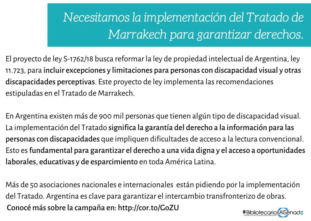 BibAlSen_Arg's tweet photo. El trabajo transversal de la @BCNArgentina y el apoyo de @AlejSanta permitieron que oportunamente pudiéramos realizar las campañas de #YoApoyoElTratadoDeMarrakech e imprimir postales para entregar a diputadas y diputados https://t.co/R5DFpDSAfD