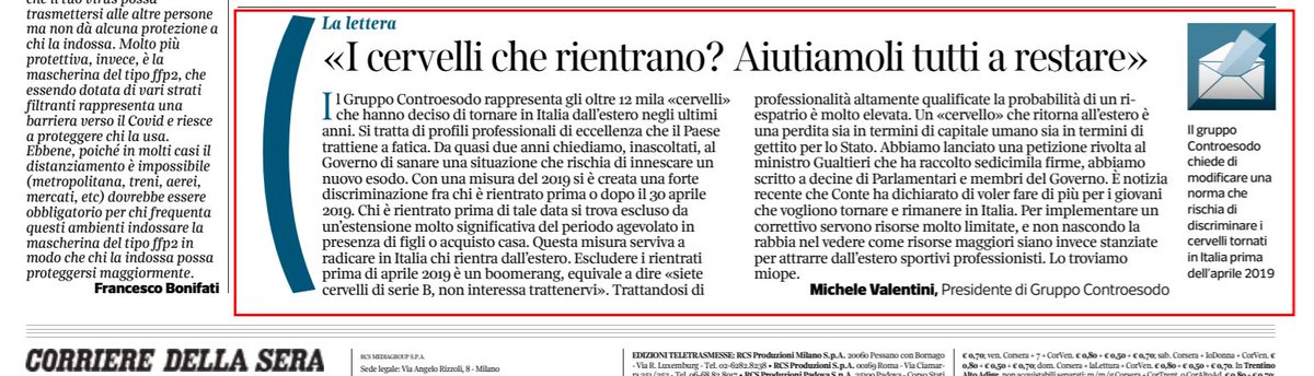 Gruppo Controesodo (@gcontroesodo) on Twitter photo Profili professionali d'eccellenza, che il Paese trattiene a fatica. Eppure il Governo non ci ascolta da quasi due anni. Prima i calciatori?
<a href="/GiuseppeConteIT/">Giuseppe Conte</a> <a href="/gualtierieurope/">Roberto Gualtieri</a> <a href="/antoniomisiani/">Antonio Misiani</a> @LaCastelliM5s <a href="/FilippoBarberis/">Filippo Barberis</a> <a href="/BeppeSala/">Beppe Sala</a> <a href="/MassimoUngaro/">Massimo Ungaro</a> <a href="/brunello_rosa/">Brunello Rosa</a> <a href="/IlMontanari/">andrea montanari</a> Profili professionali d'eccellenza, che il Paese trattiene a fatica. Eppure il Governo non ci ascolta da quasi due anni. Prima i calciatori?
<a href="/GiuseppeConteIT/">Giuseppe Conte</a> <a href="/gualtierieurope/">Roberto Gualtieri</a> <a href="/antoniomisiani/">Antonio Misiani</a> @LaCastelliM5s <a href="/FilippoBarberis/">Filippo Barberis</a> <a href="/BeppeSala/">Beppe Sala</a> <a href="/MassimoUngaro/">Massimo Ungaro</a> <a href="/brunello_rosa/">Brunello Rosa</a> <a href="/IlMontanari/">andrea montanari</a>