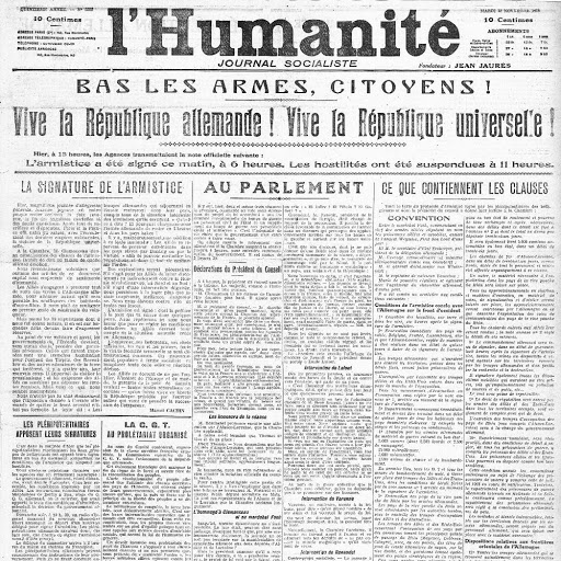 lame1418's tweet photo. Quelques "unes" de la presse française et étrangère le lendemain de la signature de l'armistice du 11 novembre 1918 (II). https://t.co/OxlNXrlQhq