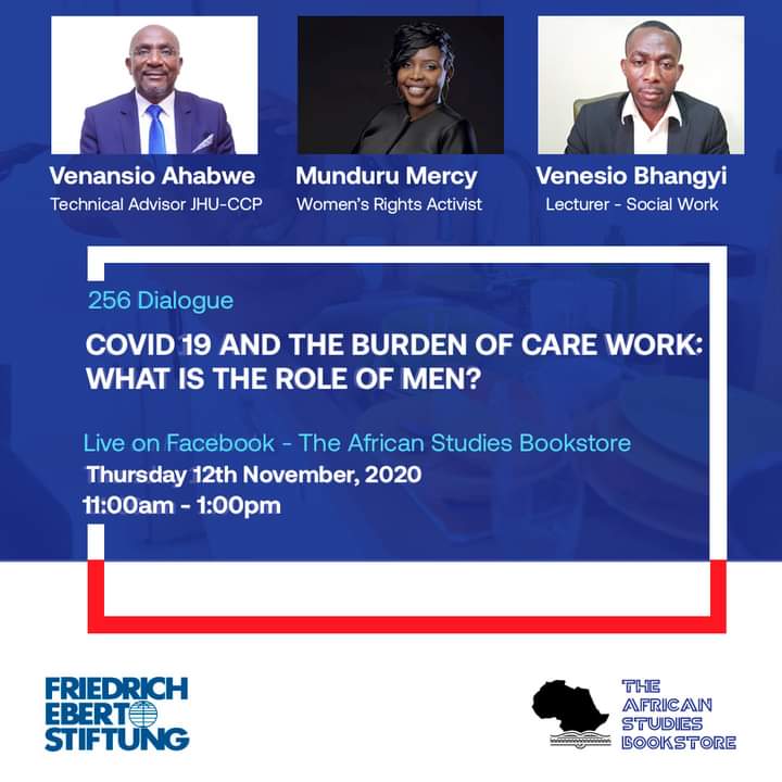 fesuganda's tweet photo. During Covid 19, families are spending more hours on child care because of availability to participate due to work from home, or even loss of jobs. Is this an opportunity or a challenge for men to narrow the gender childcare gap? Share your thoughts on the #256Dialogue live on FB https://t.co/gyh7YanGyf
