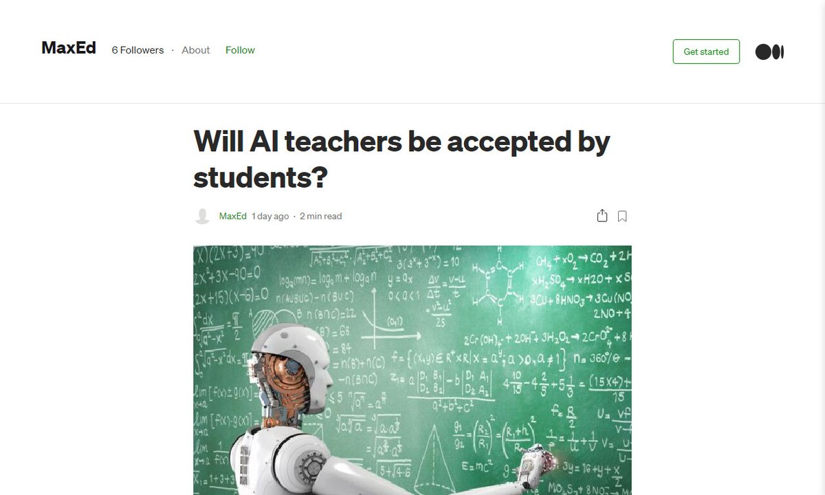 botcide's tweet image. Will AI teachers be accepted by students?
#aiteachingassistant #students #jill #nicholsonschoolcommunication #questions #chatbot
via maxed-blog.medium.com
☛ amp.gs/aIjH