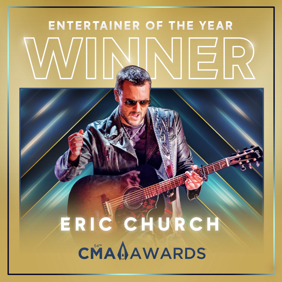 ericchurch's tweet image. "It's gonna be music that brings us out of this. That is the one thing that's gonna save the entire world."

Your 2020 #CMAawards Entertainer of the Year
@CountryMusic