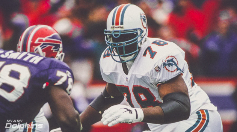 OT  @RichmondWebb  Consistently epitomized greatness at his position Protected Dan Marino’s blind side all 1990s NFL All-Decade 1990s 2nd team, behind 2 HOFs Per S.I.: 14 games vs. Bruce Smith, 3.5 sacks allowed 2x 1st team All Pro, 7x Pro Bowl (over 1st 7 seasons)