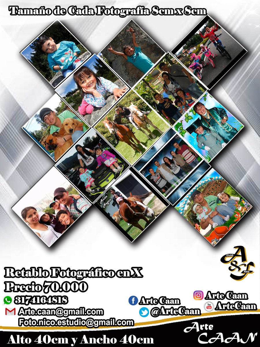 sanchez8966's tweet photo. “Multiretablos Fotográficos” ARTE CAAN &amp; FOTO NICO

Hermosas Multiretablos Fotográfico personalizado tamaño de las fotografías $70.000, Informes en el número 3214273253, fabricante Mauricio Sánchez de ARTE CAAN &amp; FOTO NICO. https://t.co/M07ymjZF4v