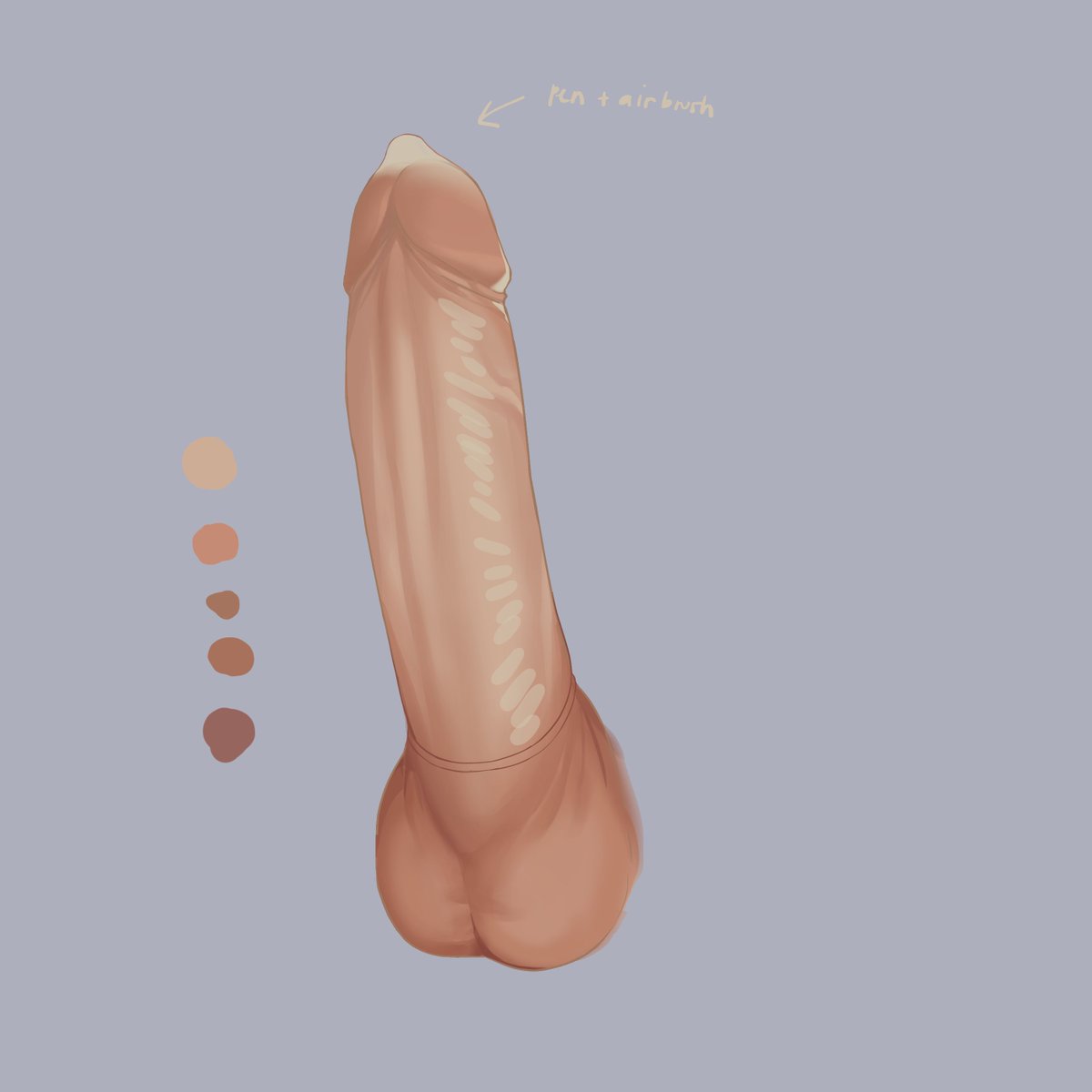 3. Buat pantulan cahaya yang halus pake pen, warna putih gading, opacity rendah.Setelah itu, blend pake watercolor sama eraser yang lembut buat nunjukkin sekat