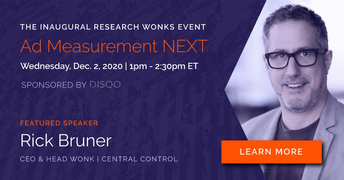 DISQO's tweet photo. Speak with the head wonk himself, @rickbruner, at the @ResearchWonks inaugural event sponsored by DISQO. Register today! #AdMeasurementNEXT https://t.co/6ZQh5IzD53 https://t.co/HFCRAabt7n