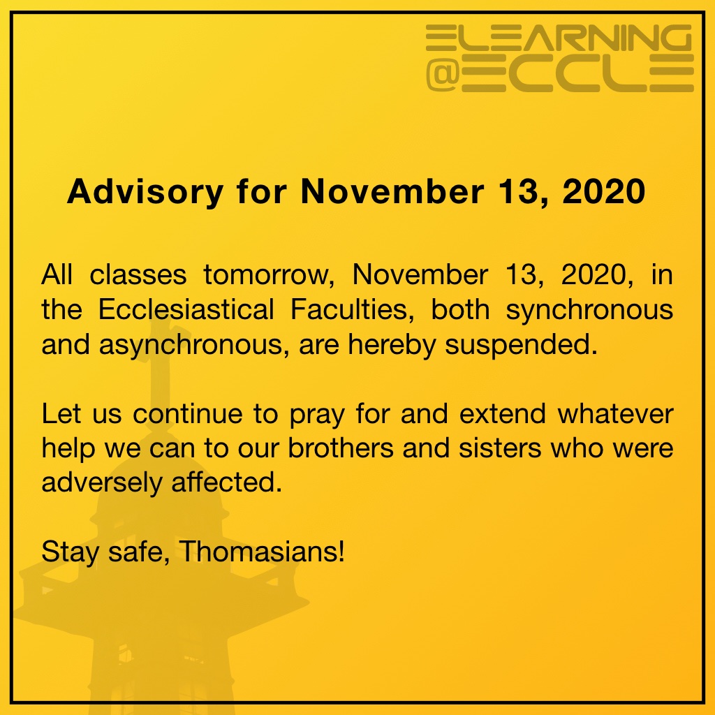 Stay safe, Thomasians!