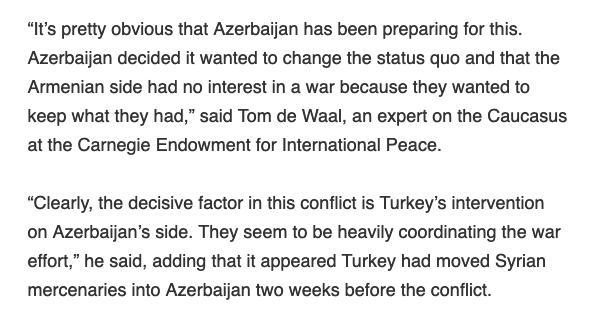 The simplest explanation, from the Washington Post story, is the least flashy one: Azerbaijan actively prepared for the war, and it had the formal backing and possibly direct help of the largest other military to get involved in the war. That alone is likely a sufficient.