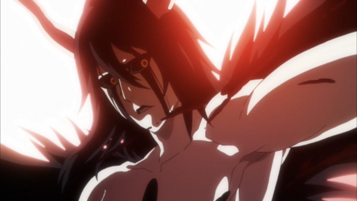 Just as Ulquiorra has become more human, so to has Ichigo become more inhuman. His inner hollow fights with a brutality that exceeds even that of the most bloodthirsty Arrancars we’ve seen. The 4th Espada is given an unpleasant taste on the medicine he’s been doling out.