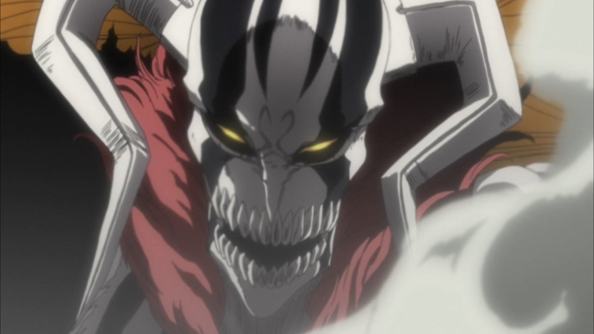 The battle dynamic is flipped and now it’s Ulquiorra who futilely struggles, unable to believe what’s happening. However, Ulquiorra shows us where he differs from Ichigo in how he responds to the strength disparity between he and the feral hollow.