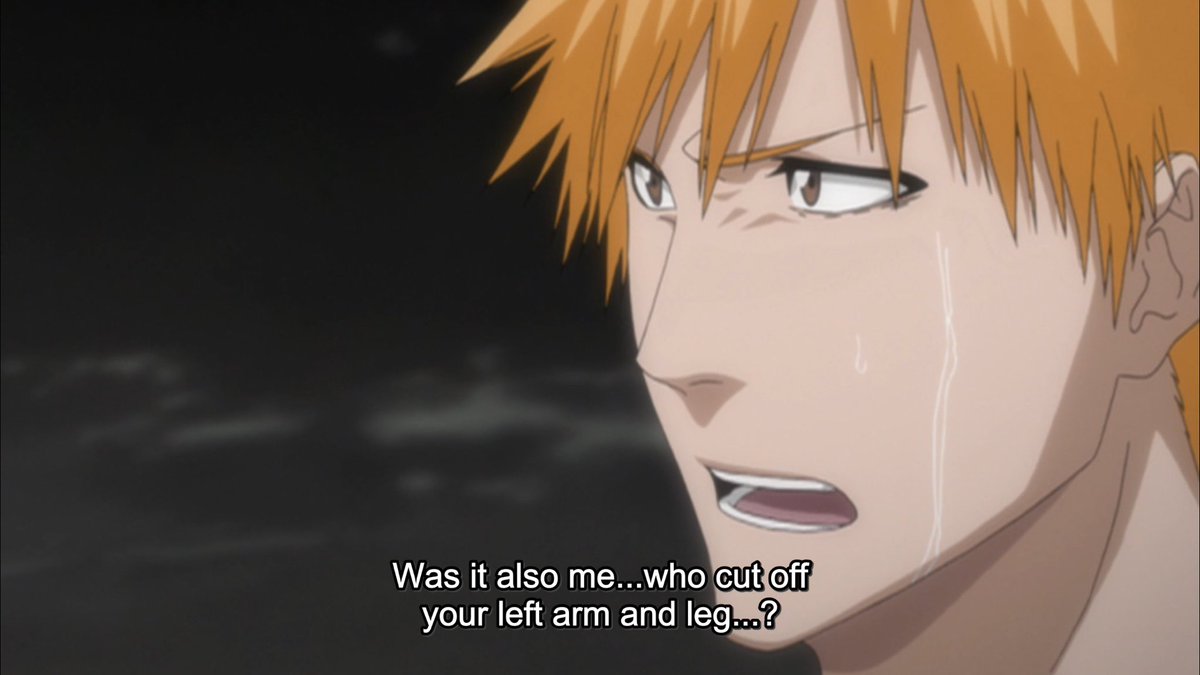 Surprised to see Ichigo return to normal, Ulquiorra does something else strange and requests that they finish their fight. He’s actually invested in this battle. Even though he’s dying, the Espada wants to see this through. Not very hollow-like, is it?