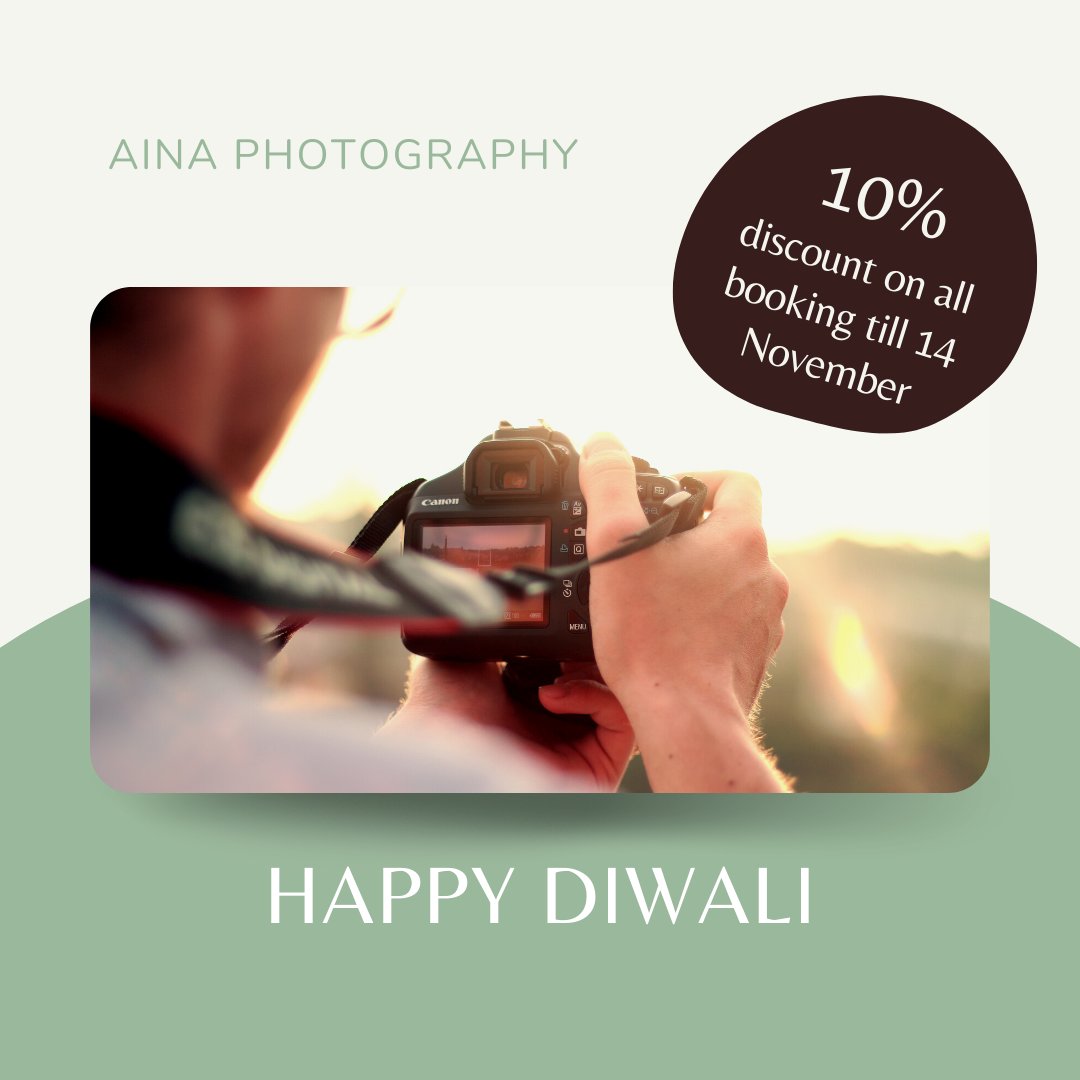 AinaPhotography's tweet photo. Grab the deal now!
10% discount on all booking till this November 14th...HURRY UP!
Book now:
Call/whatsapp- +971 52 125 1320
Visit- https://t.co/bg8hYMLyM0

#Diwali #Diwali2020 #diwalispecial #offers #OfferAlert #booknow #photographers #photographer #photography #ainaphotography https://t.co/W0gIZKsKkC