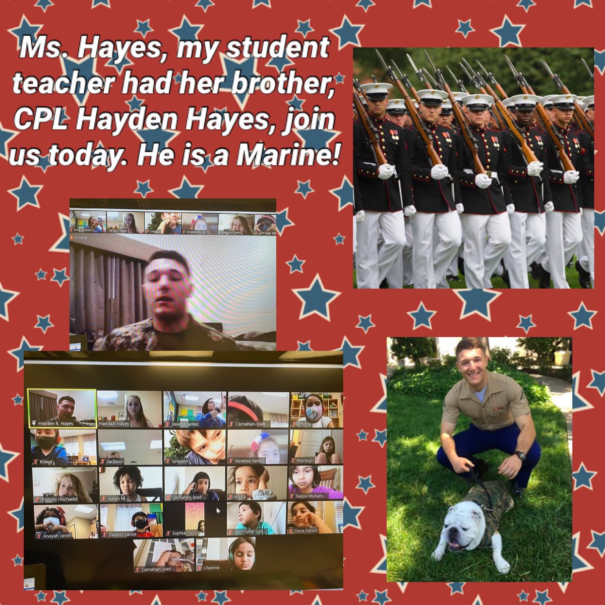 We had an extra special Veteran’s Day today!🇱🇷 #Camp Carnahan #Kindergarten