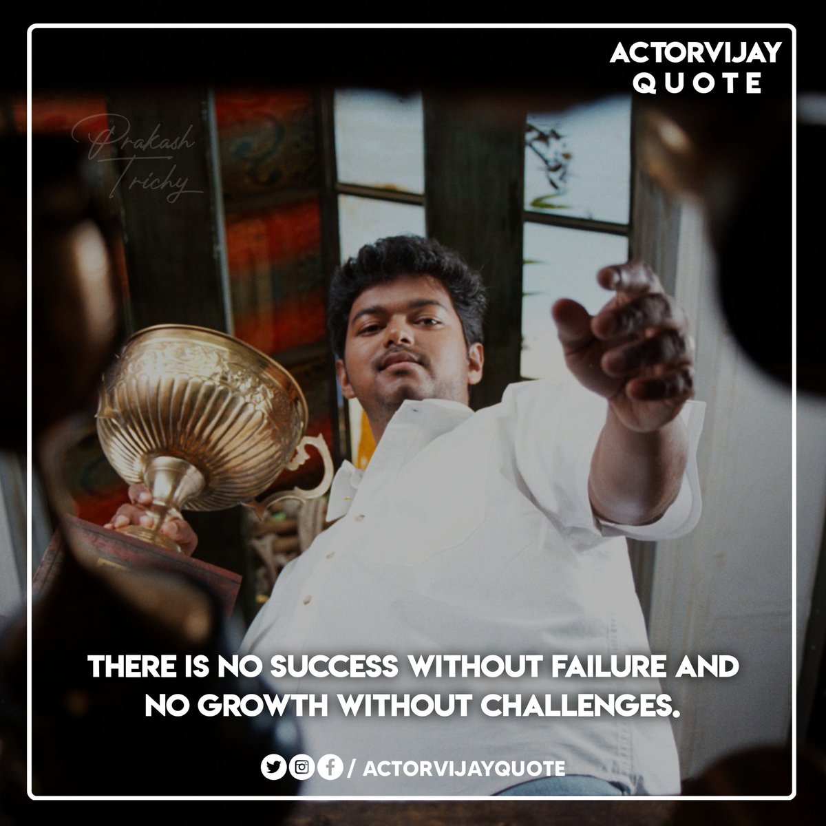 Actor Vijay Quotes On Twitter There Is No Success Without Failure And No Growth Without Challenges Success Motivation Quote Quotes Inspiration Quoteoftheday Leadership Master Actorvijay Actorvijayquote Thalapathyvijay