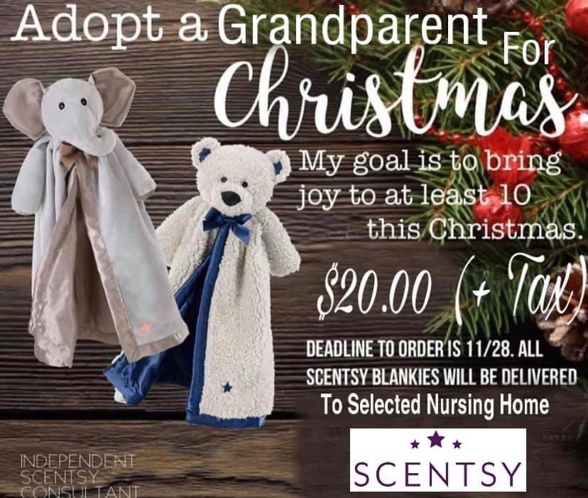 BleuJennifer's tweet photo. I have selected a nursing home that has 76 residents for adopt a Grandparent please help me put a 😁 of their faces this holiday season 🎄 I will be donating bath sets , and scentsy buddies !  Please message me if your interested in helping out !! https://t.co/2eqEoTSVVL