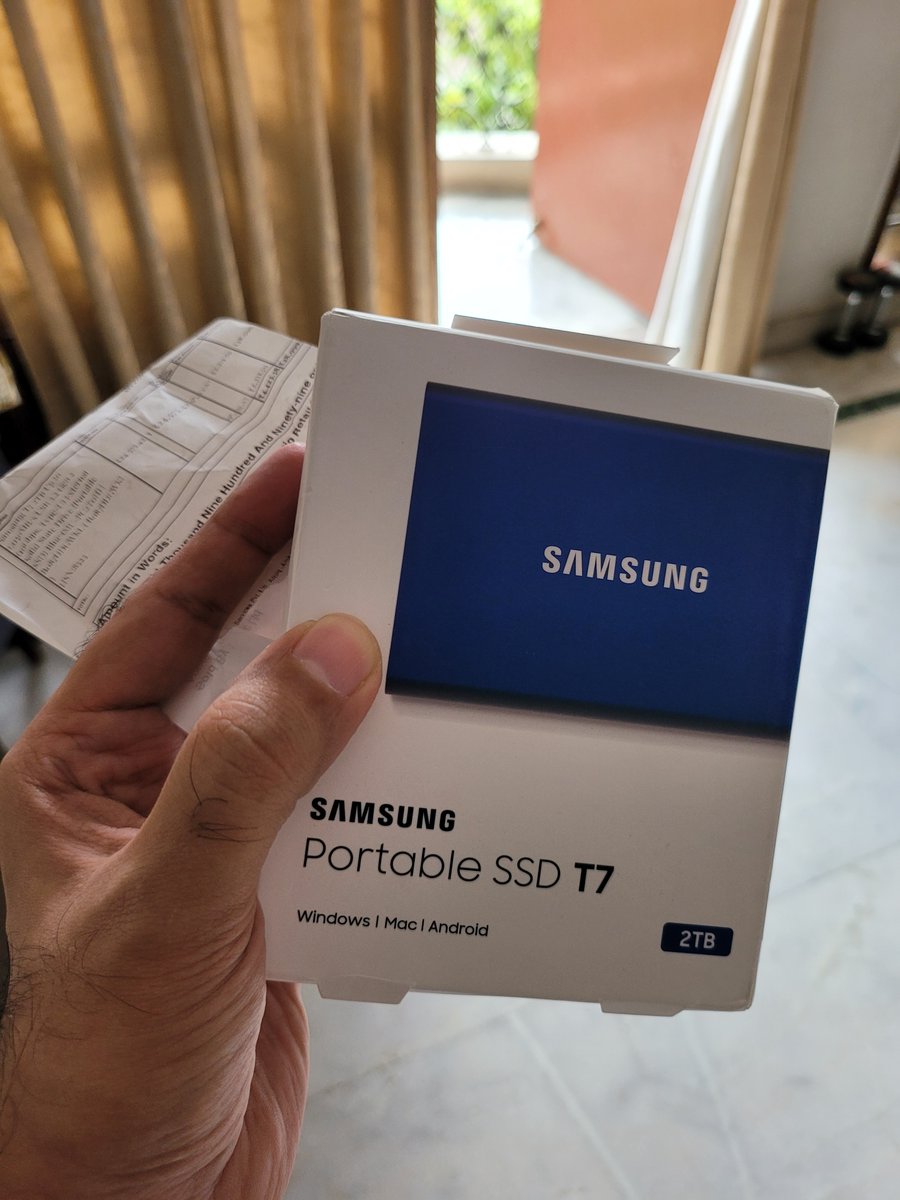 geekyranjit's tweet photo. Purchased Portable 2TB SSD as we are now posting some videos in 4K and old storage was just not enough for multiple projects, had the older T5 1TB variant from about 2.5 years.

Hope this is as good as the T5 variant I have  https://t.co/ifYxnhobdA 

Do you guys use portable SSD? https://t.co/fWpZZZii6R