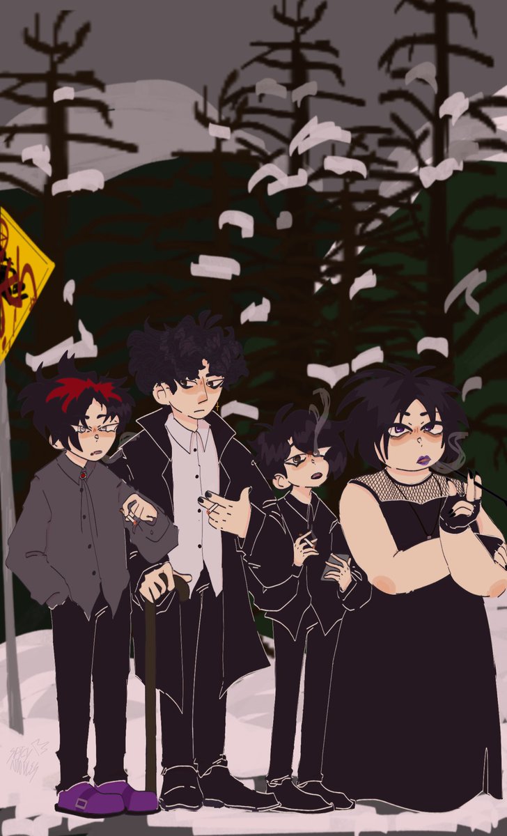 ST1NKX's tweet photo. ✨g o t h  k i d s✨
#SouthPark #gothkids #petethelman #tallgoth #southparkmichael #henriettabiggle #firklesmith #southparkfanart https://t.co/H5sJu9H1R6