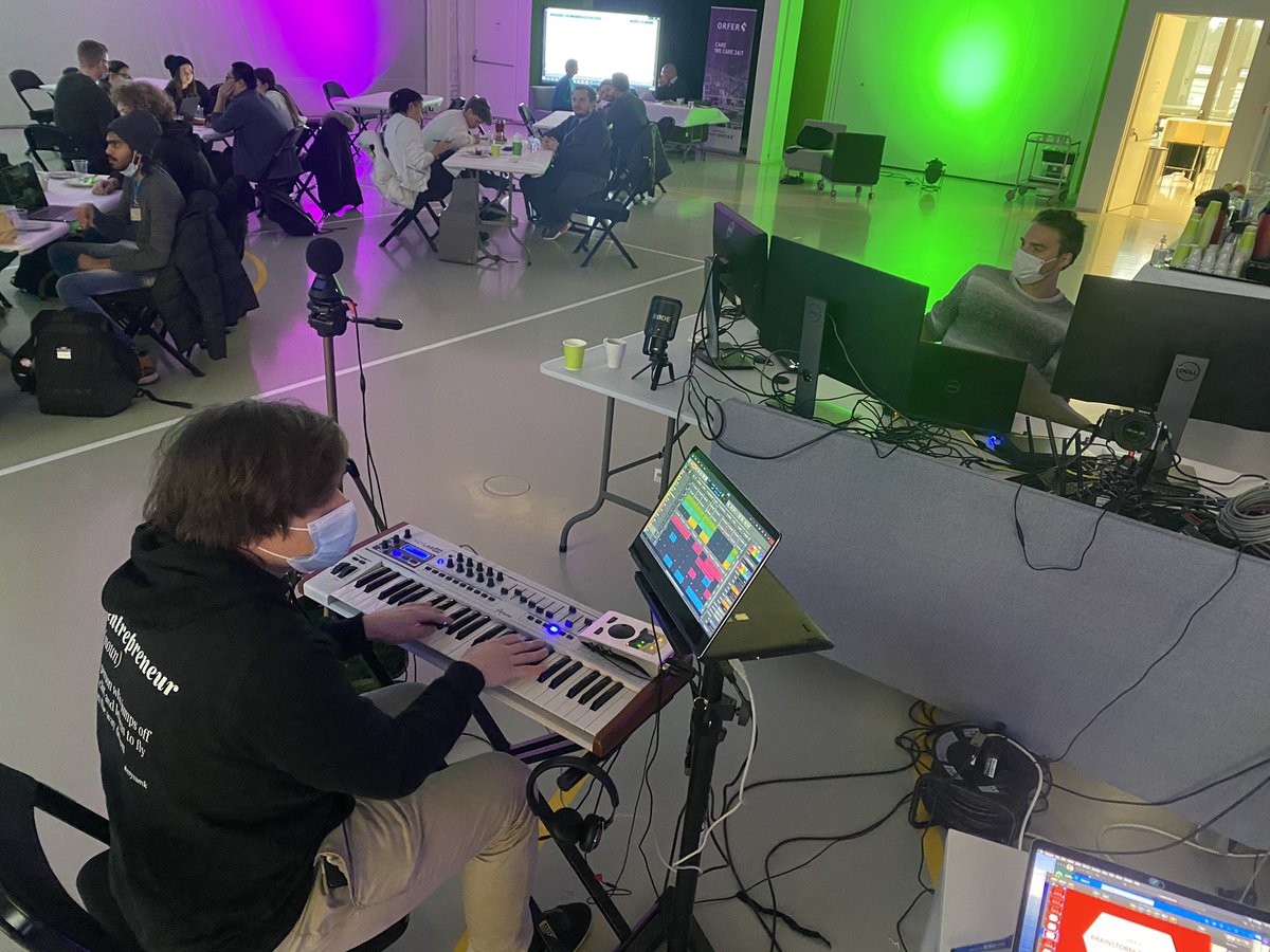 #RoboAI Innovation Challenge is up and running. Our music and stream team is working hard to keep people in a #hackaton mood! #roboaiviikko