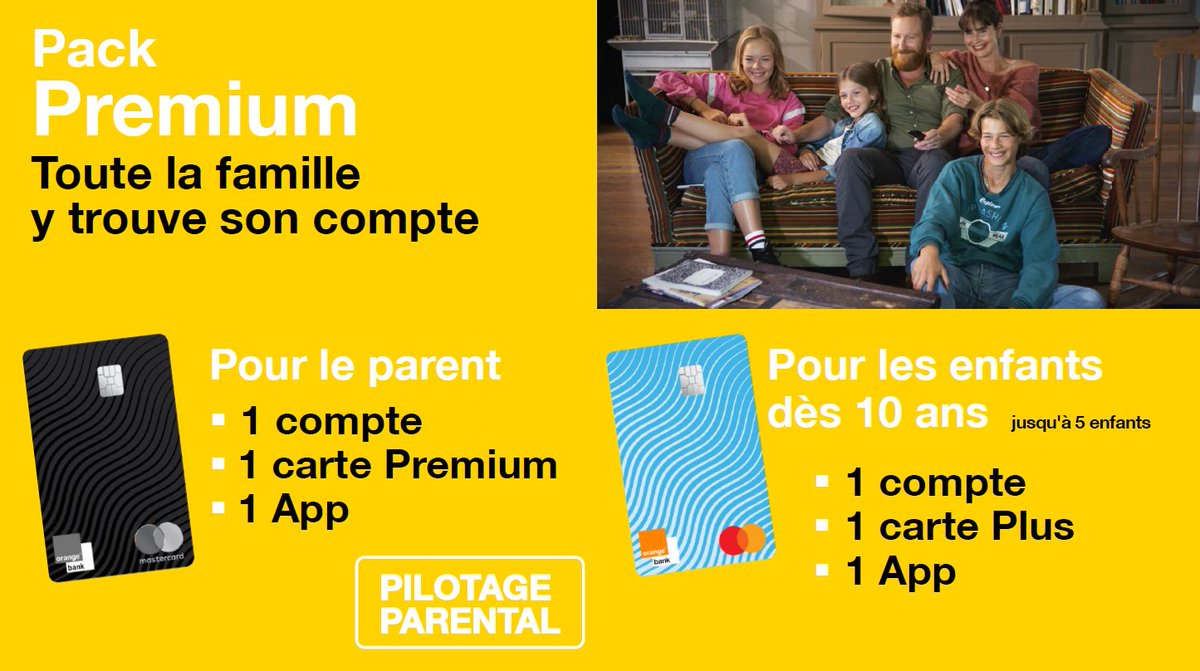 Le Pack Premium c’est une carte Premium pour vous, et jusqu’à 5 cartes Plus pour vos enfants disponible dès le 19 Novembre en boutique et en digital, à 9€99/mois pendant 6 mois ! <a href="/ValloisStephane/">Stéphane VALLOIS</a> <a href="/PdeLeusse/">Paul de Leusse</a> #PackPremium