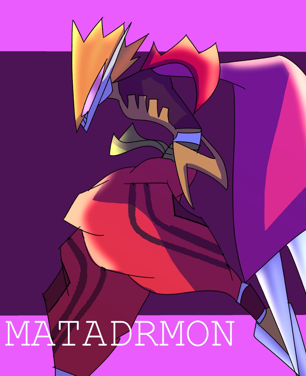 C0rnnnnnn's tweet photo. no he publicano nada en un rato así que aquí tienen el digimon que mas me divierte dibujar #matadormon/#matadrmon!
#digimon #fanart https://t.co/irCODc6DDz