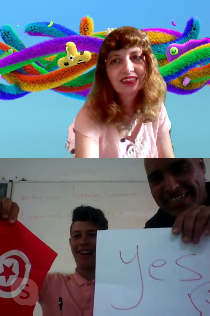 mariajosegiaved's tweet image. We connected with Tunisia 
@Flipgrid @MicrosoftEDU @Buncee
 @Wakelet @SkypeClassroom
 #GlobalLearningConnection