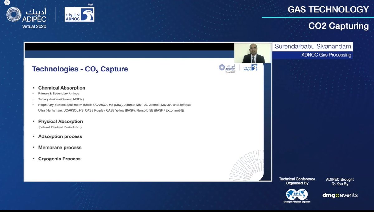 Kevin_ODonovan's tweet photo. An overview of the different technologies available today for #CO2 Capture used in #Gas processing;
- Chemical Absorption
- Physical Absorption
- Adsorption process
- Membrane process
- Cryogenic process
#OilandGas @CarbonCapture
#ADIPEC2020 #ADIPECVirtual https://t.co/ZAXDw0Mczf