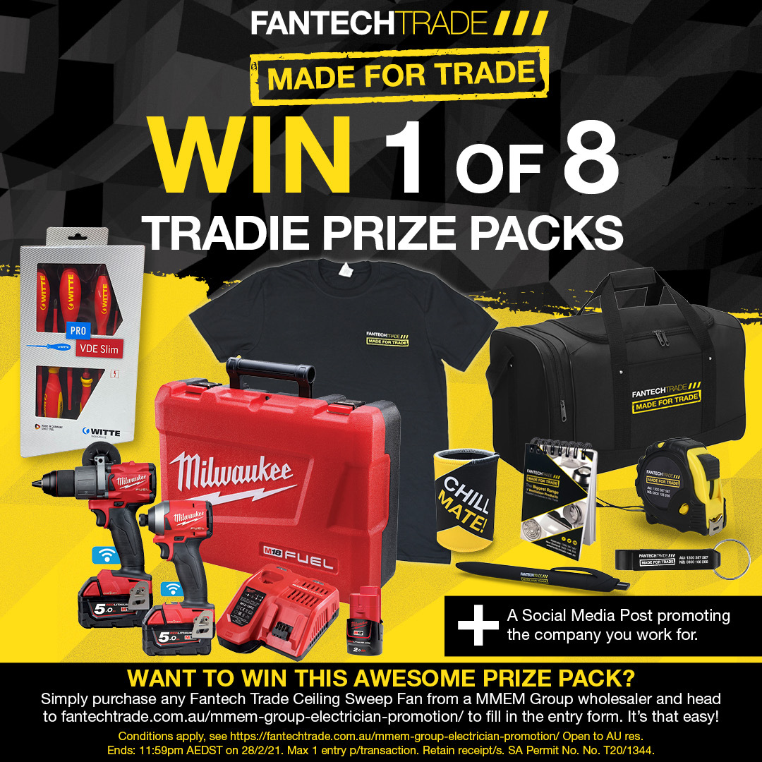 fantechtrade's tweet photo. Ceiling Sweep Fans at MMEM Busselton! 

Don't forget, purchasing #FantechTrade Ceiling Fans from a MMEM Group wholesaler can put you in the draw to win one of 8 awesome Tradie Prize Packs! To learn more about how to enter, visit our website today: https://t.co/B1AUfOCPlt https://t.co/8C0crChq1i