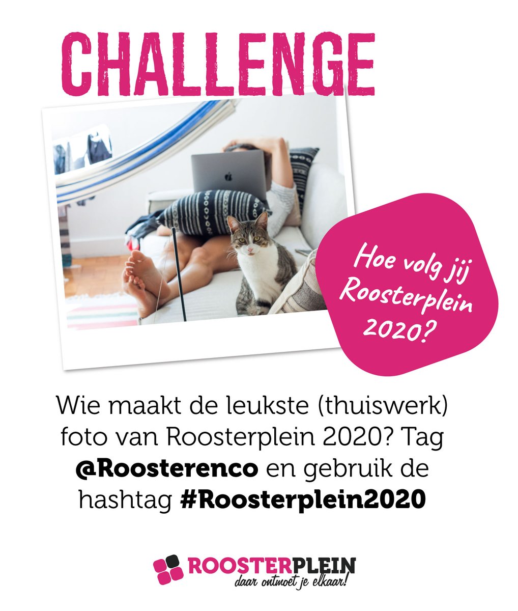 roosterenco's tweet photo. Ter ere van de laatste roosterpleinbijeenkomst van dit jaar verloten we een Rooster &amp; co verrassingspakket! Wat moet je doen?

- Maak jouw leukste (thuiswerk) foto 
- Tag @roosterenco
- Gebruik de hashtag #Roosterplein2020
- Daag je collega's uit! Wat moet je doen? https://t.co/MDzBIg3e26