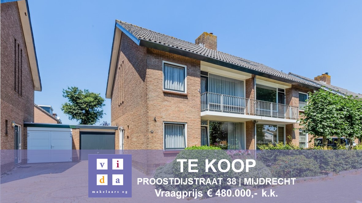 𝗧𝗘 𝗞𝗢𝗢𝗣: 𝗣𝗿𝗼𝗼𝘀𝘁𝗱𝗶𝗷𝘀𝘁𝗿𝗮𝗮𝘁 𝟯𝟴 𝗠𝗶𝗷𝗱𝗿𝗲𝗰𝗵𝘁

Vraagprijs € 480.000,- k.k.

2-onder-1-kapwoning met garage.
4 slaapkamers + extra kamer.

Bezichtigen?
0297 - 212 987
info@vidamakelaars.nl

vidamakelaars.nl/aanbod/woninga…

#gezinswoning #tweeondereenkap