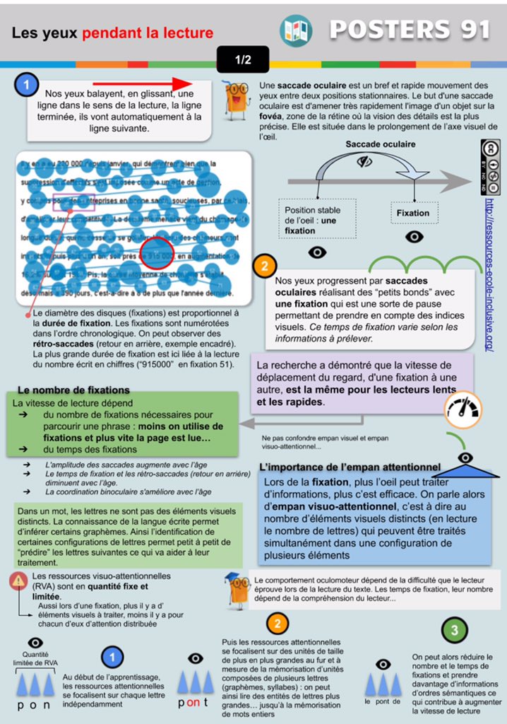 nneChiardola's tweet image. Le mouvement des yeux durant la lecture. #apprentissageLecture
deux posters très éclairants  de @ASHEssonne 
ressources-ecole-inclusive.org/2020/09/10/pos…