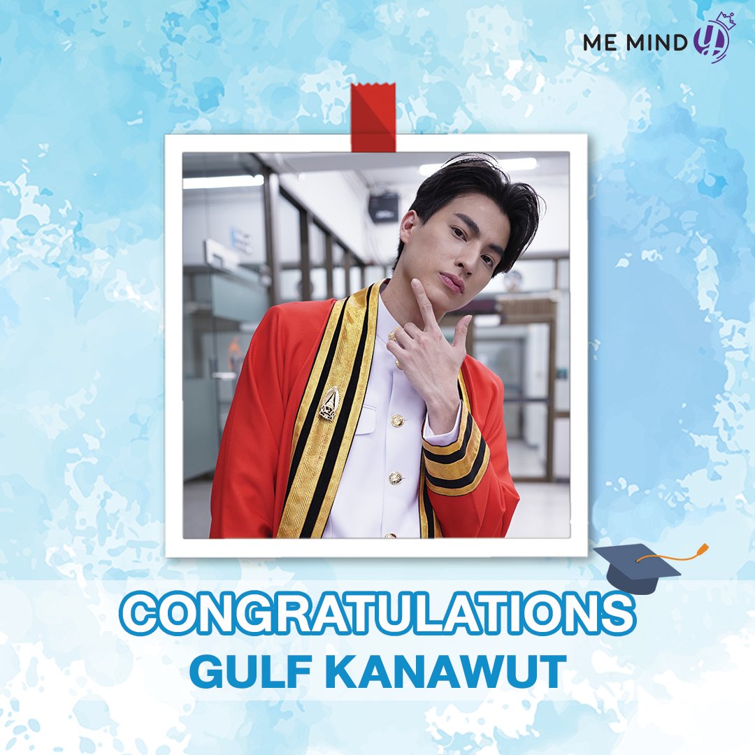 TharnType_s's tweet photo. 🎉Congratulations "กลัฟ คณาวุฒิ" บัณฑิตป้ายแดงของพวกเรา @gulfkanawut 🎉
#ConGULFtulations https://t.co/3ZkWdsvjWX