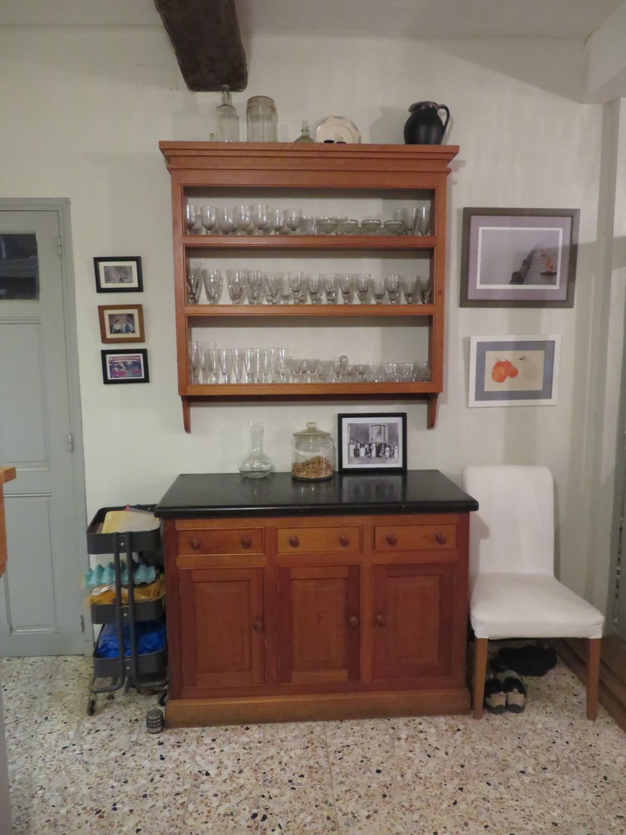 My deconstructed Irish Dresser, the two pieces made about ten years apart by Clive Nunn.