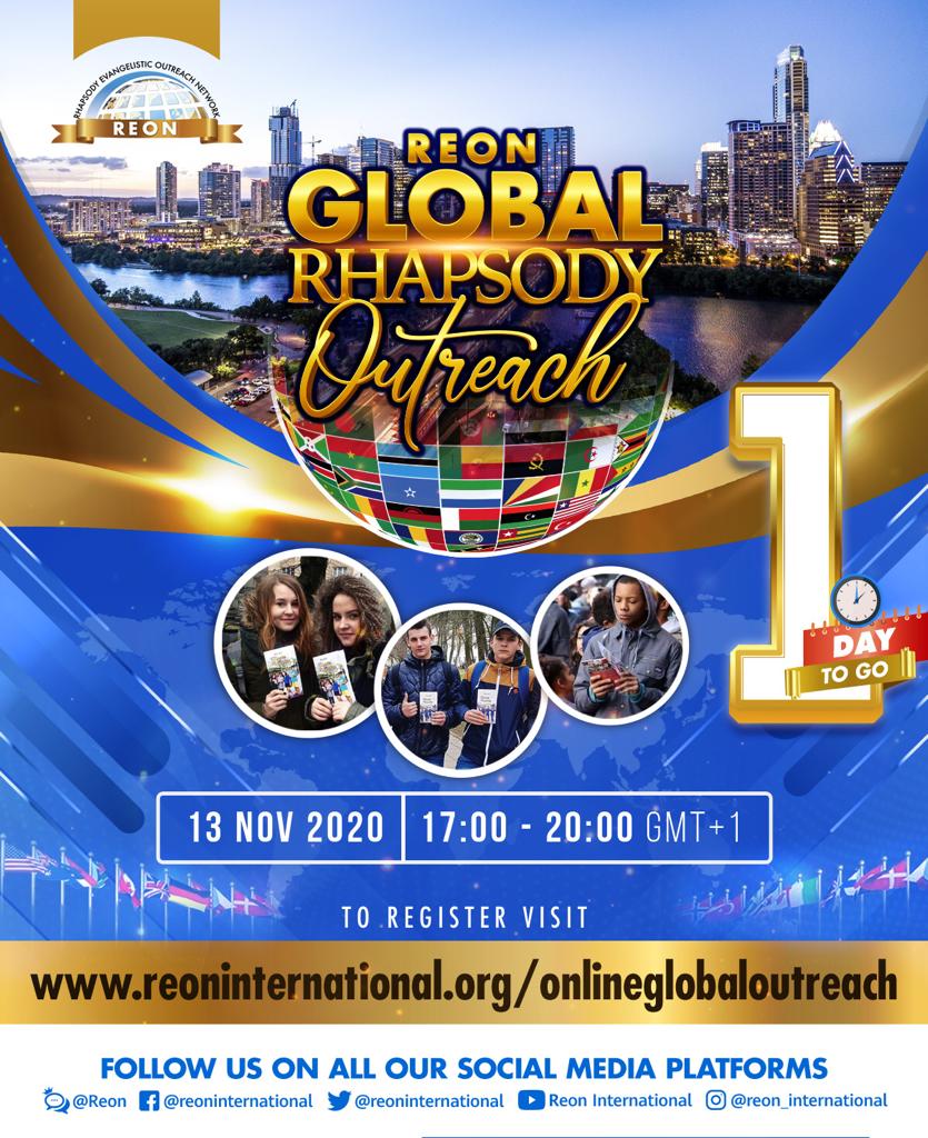 reonintl's tweet photo. REON Global Rhapsody Outreach us here
1 Day to go!!! 🕺💃🕺💃🕺💃🕺
Register now on
https://t.co/b74gM8fzjA https://t.co/YaxqeK8FNd