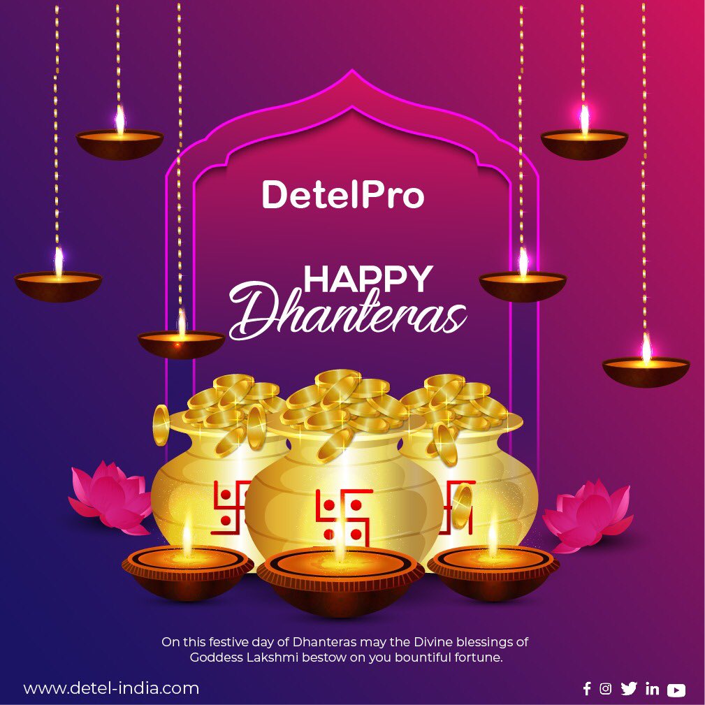 detel_pro's tweet photo. May this Dhanters light up new dreams, fresh hopes, everything bright &amp; beautiful and fill your days with pleasant moments. Happy Dhanteras to you and your family.

#dhanteras2020 #auspicious #dhanteras #diwali. #laxmi #goddesslaxmi https://t.co/hBNjNH4qJK