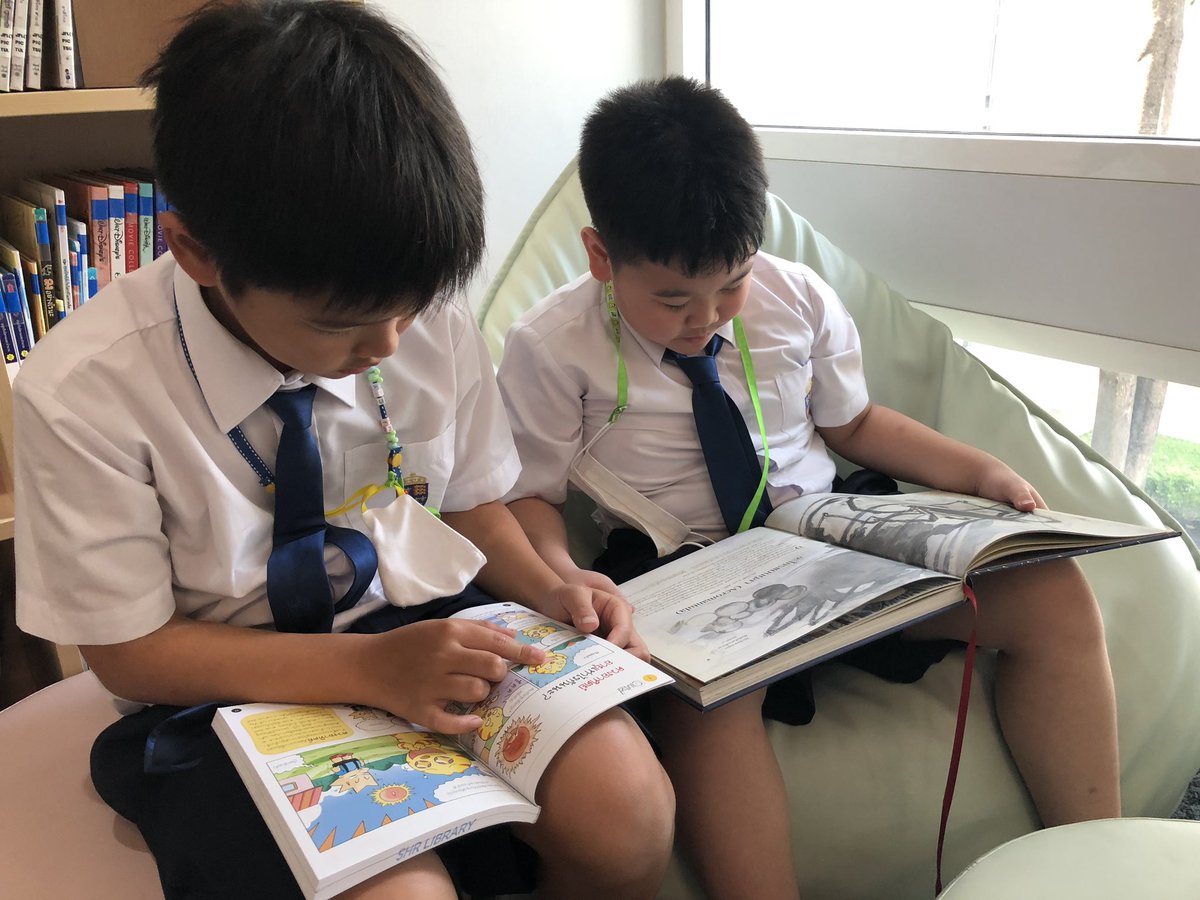 ajaree_s's tweet photo. “Reading is a discount ticket to everywhere.” -Mary Schmich. Year 5 students enjoy searching for Thai books and listening to space story. This reading may get them a ticket to the space one day.😊 https://t.co/VOVj8XxSY8