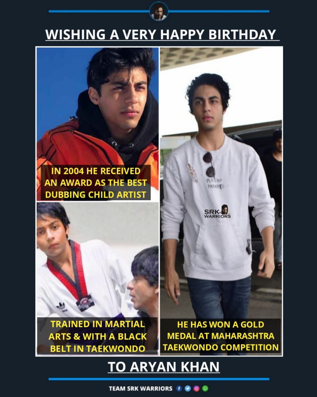Wishing A Very Happy Birthday to our Coolest Prince, Aryan Khan   