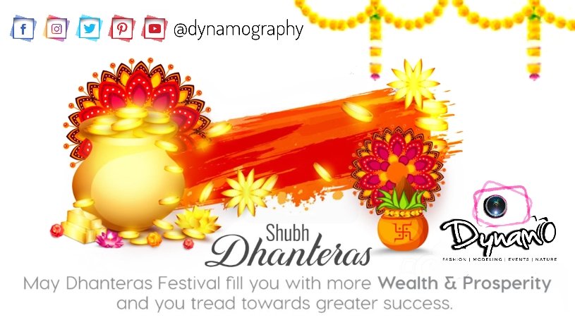 Dynamography's tweet photo. #DT80 — May the occasion of Dhanteras bring along the most precious wealth for you & your family.
Wishing you a very Happy Dhanteras❤
#Dhanteras #धनतेरस #Dynamography https://t.co/zLkftlFdem