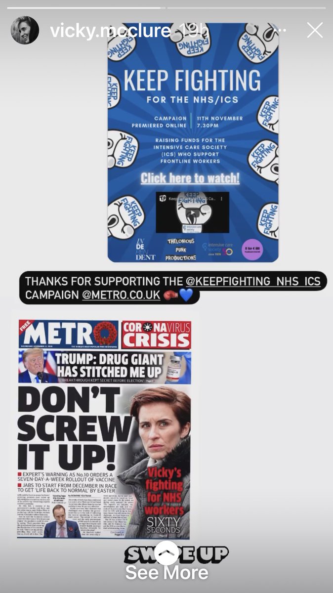 Yesterday’s Virtual premiere of the Keep Fighting campaign. Thank you to @metro.co.uk and Vicky McClure for a wonderful interview 🙏