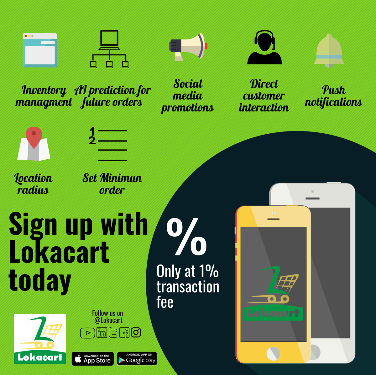 lokacart's tweet photo. Join Lokacart and take full advantage of all these features.
For more Detail Message us on our social handles or mail us at lokacart@strategicerp.com
#lokacart #vocalforlocal #freshgroceries #AtmanirbharBharat #supportsmallbusiness #AI #Location #localselling #ecommercebusiness https://t.co/Wqd81YlI1y