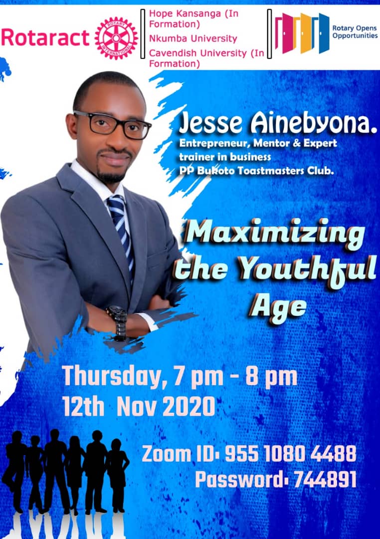 Youthful age are very important moment where you discover who you are and what your destined to be. Question is, What ground are you clearing as regards to your passion in life? You want to find out, join us today at 7pm on zoom meet. Thank you🤗