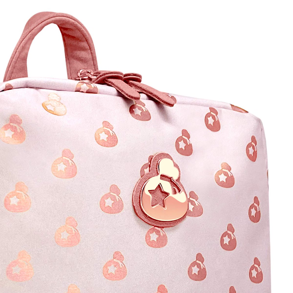 ACPocketNews's tweet image. Animal Crossing: New Horizons - Rose Gold Backpack (Officially Licensed) is available for purchase on Amazon: amzn.to/3ngOteD #ad