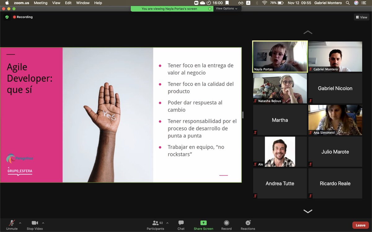 Disfrutando la charla de @nportas ... no sé si lo digo seguido, ¡pero me encantan las charlas técnicas! Una genia :D

cc:<a href="/PeregrinusUY/">Peregrinus</a> <a href="/grupoesfera/">Grupo Esfera</a> 

#ute #trabajoenequipo #nosomosrockstars