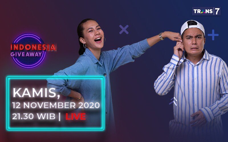 TRANS7's tweet photo. Ketemu lagi dengan program yang penuh akan bagi-bagi hadiah! 
Mulai jam 21.30 WIB LIVE setelah OVJ yaaa~

#IndonesiaGiveaway51 https://t.co/VA7e6FBKZj