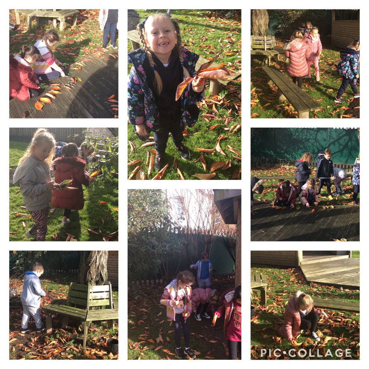 squirrelSomerv1's tweet photo. Squirrels had a fantastic morning doing maths outdoors! We compared and ordered items according to length, made patterns and tried to make familiar shapes ✨ #MathsWeek2020 #MathsWeekEngland https://t.co/iv0bgwNxTW